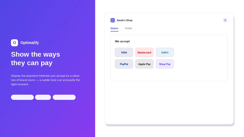 Optimalify Customer Account
