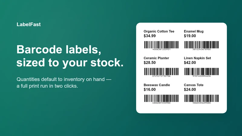 LabelFast: Barcode Labels