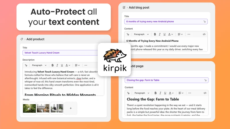 Kirpik ‑ Content Protection