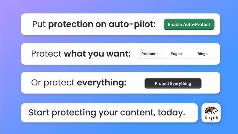 Kirpik ‑ Content Protection