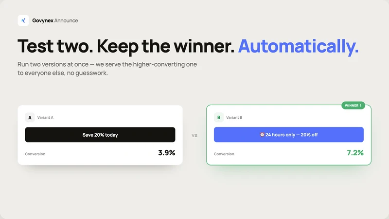 Announcement Bar ‑ Govynex