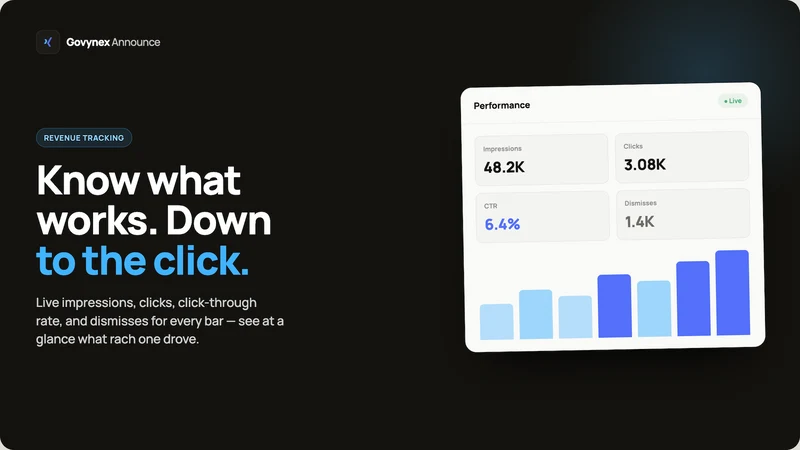 Announcement Bar ‑ Govynex