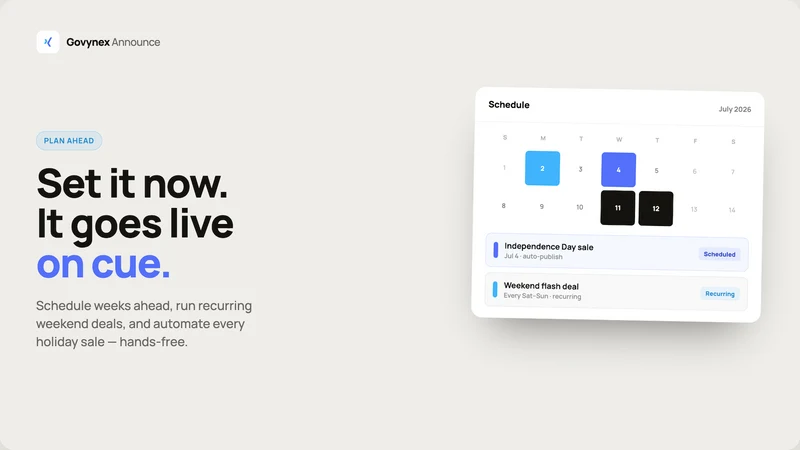 Announcement Bar ‑ Govynex