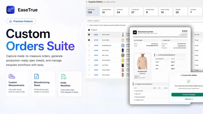 EaseTrue ‑ AI Size & Custom