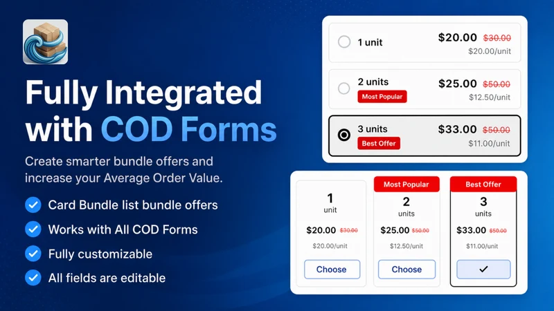 COD Bundles ‑ Upsell & Offers