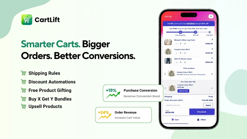 CartLift: Cart Drawer & Upsell