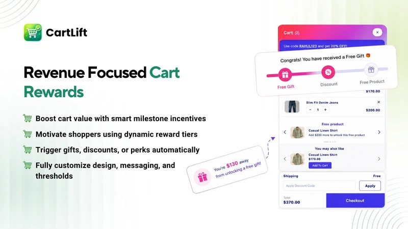 CartLift: Cart Drawer & Upsell