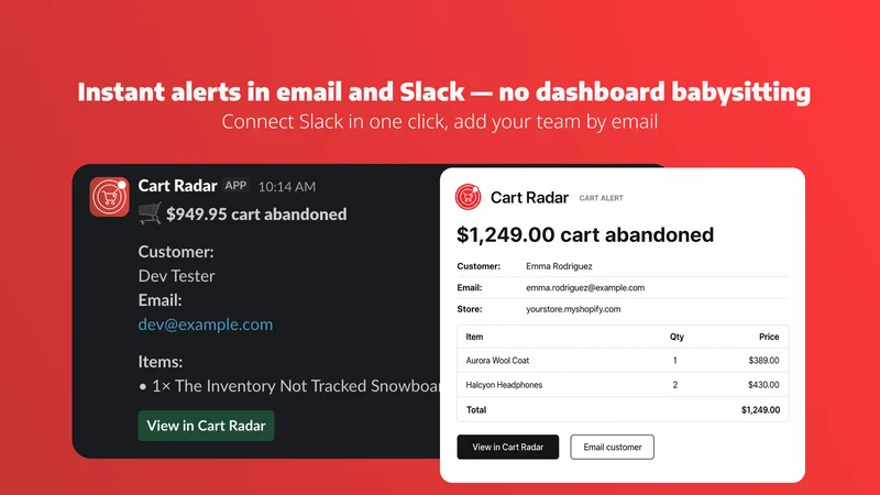Cart Radar | Large Cart Alerts