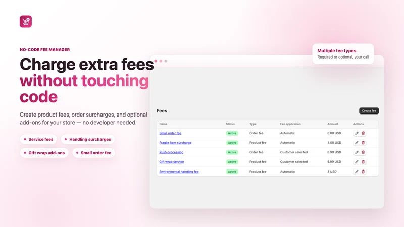 Bony Fees Tariffs & Surcharges