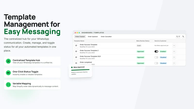 Wavy — WhatsApp Order Updates