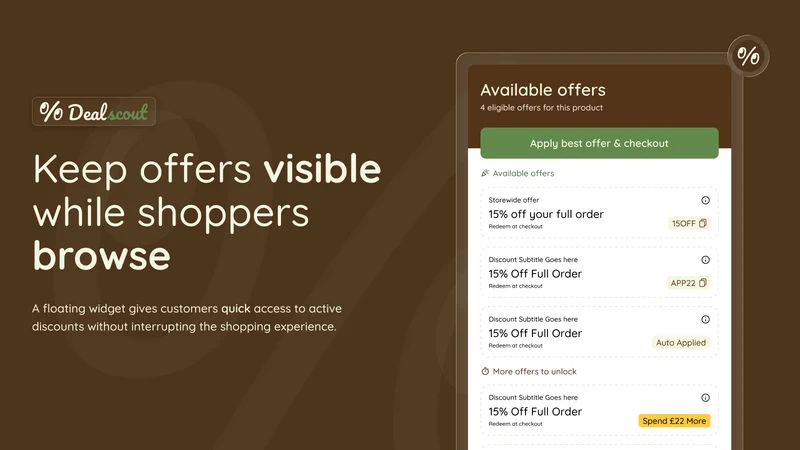 DealScout: Discount Widgets