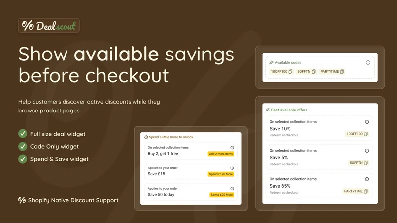 DealScout: Discount Widgets