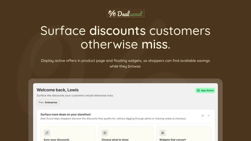 DealScout: Discount Widgets