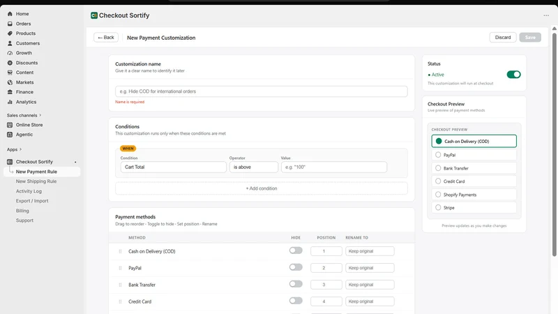 Checkout Sortify