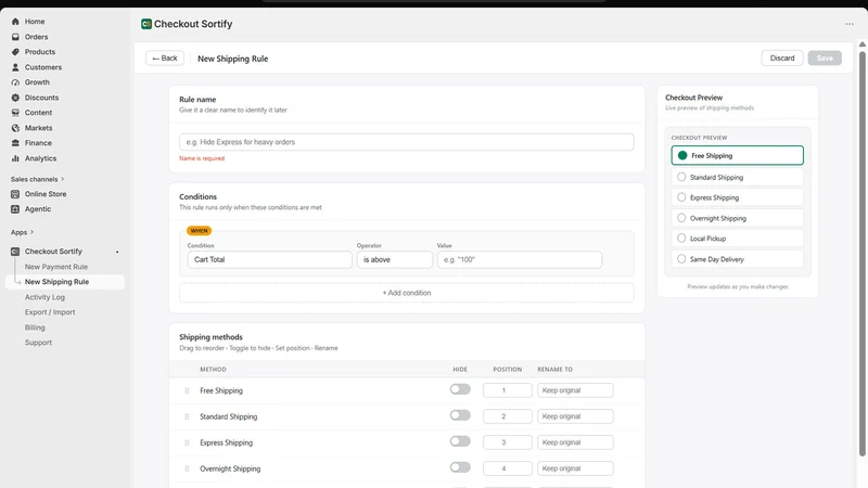 Checkout Sortify