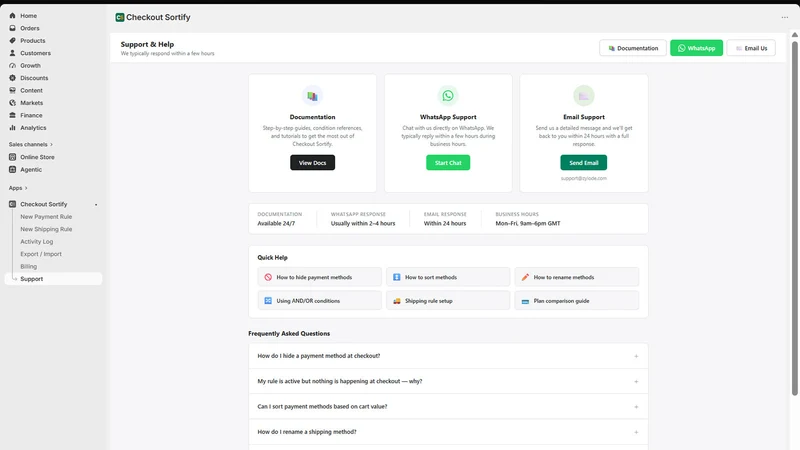 Checkout Sortify