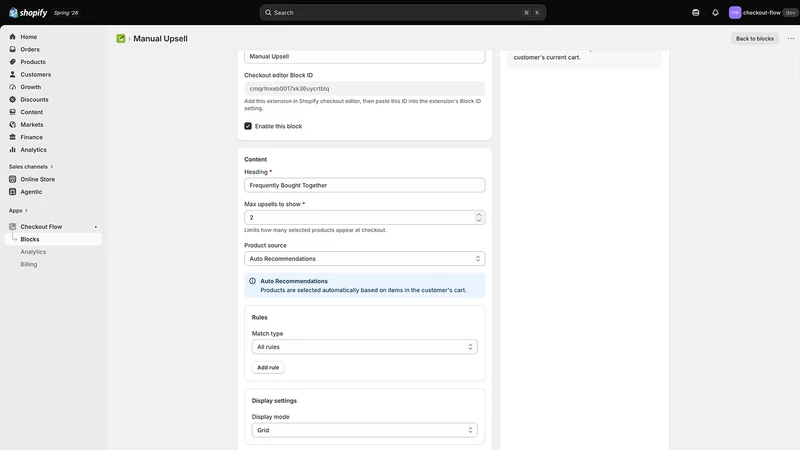 CheckoutLift: Checkout Upsells