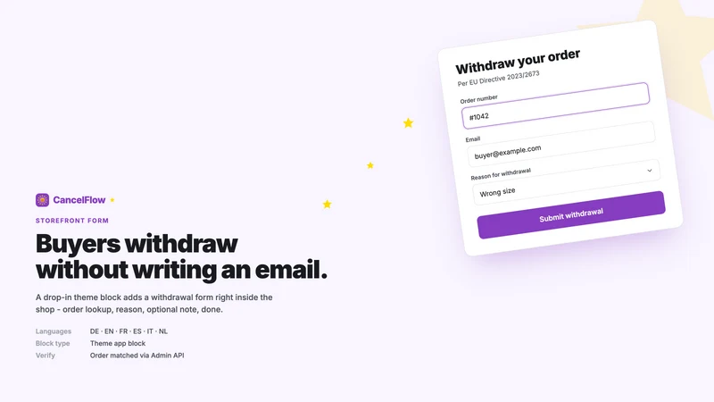 CancelFlow: EU Withdrawal