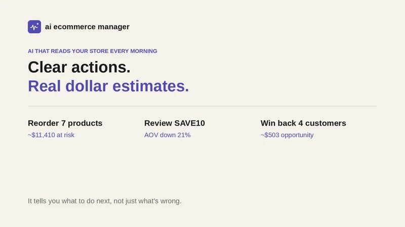 AI Ecommerce Manager
