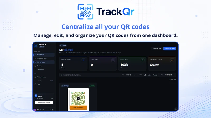 TrackQr ‑ QR Code Generator