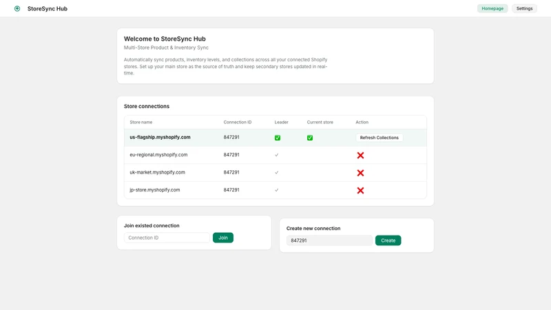 StoreSync Hub – Product Sync