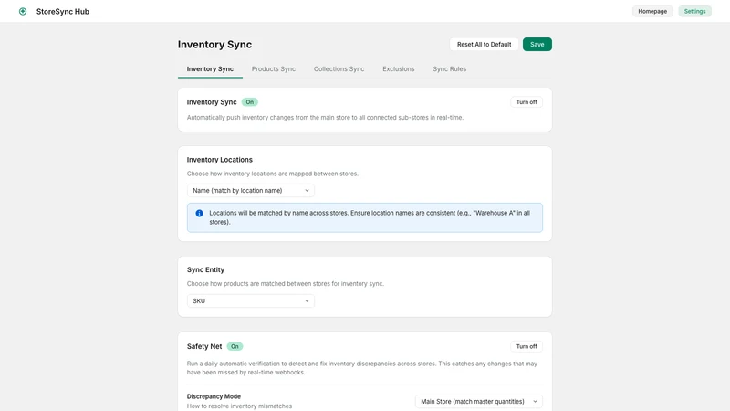 StoreSync Hub – Product Sync
