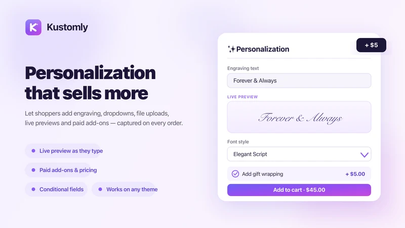 Kustomly: Product Personalizer