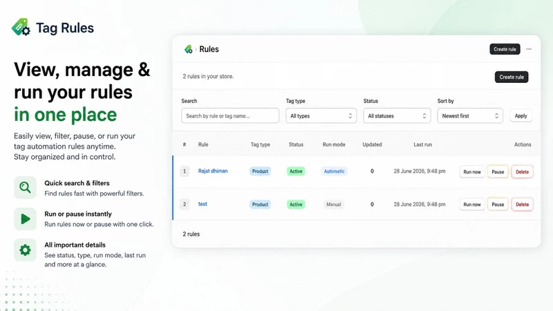 RuleTags ‑ Smart Tag Rules