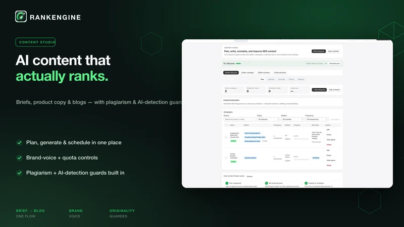 RankEngine AI SEO + AEO