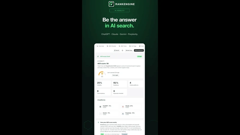 RankEngine AI SEO + AEO