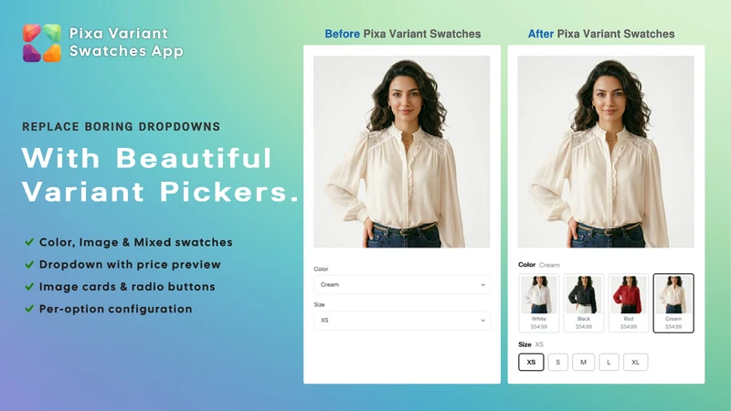 Pixa Variant Swatches