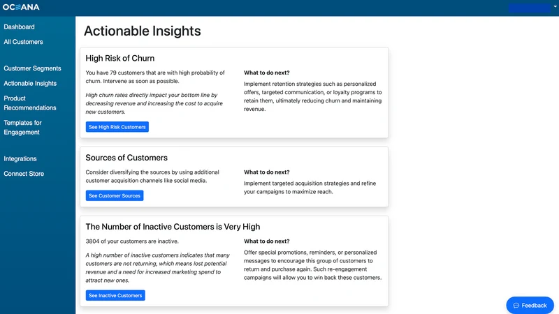 OceanaCDP Customer Analytics