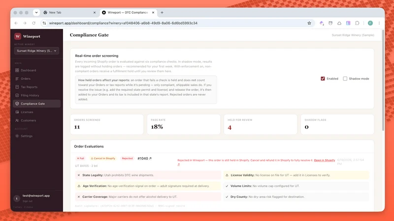 Wineport — DTC Wine Compliance