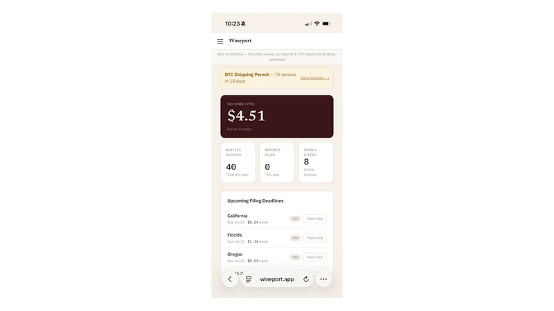 Wineport — DTC Wine Compliance
