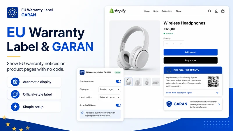 EU Warranty Label and GARAN