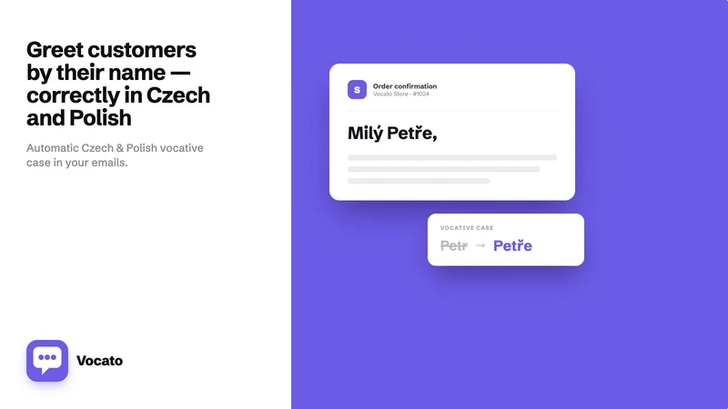 Vocato ‑ Vocatives & Name days