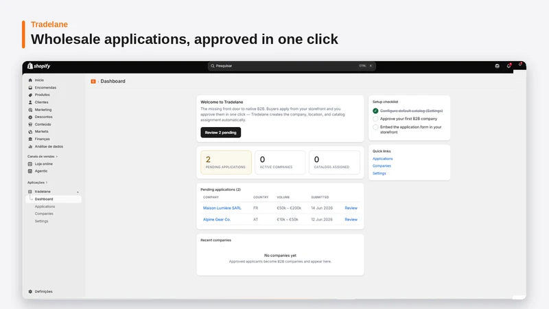 Tradelane B2B Onboarding