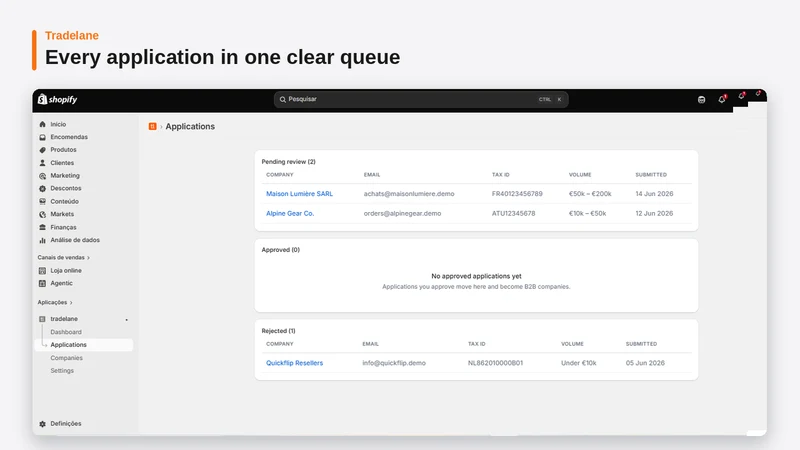 Tradelane B2B Onboarding