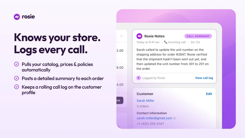 Rosie: AI Phone Support Agent