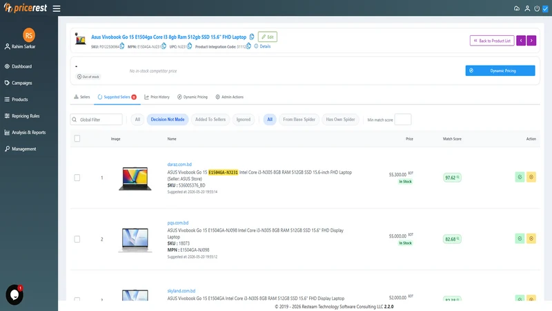 PriceRest ‑ AI Price Tracker