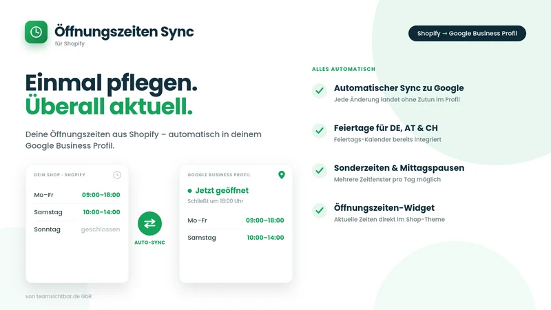 Öffnungszeiten Sync