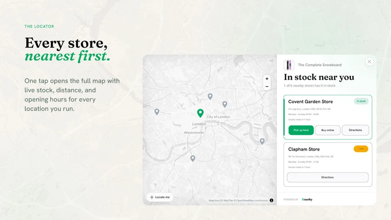 Nearby