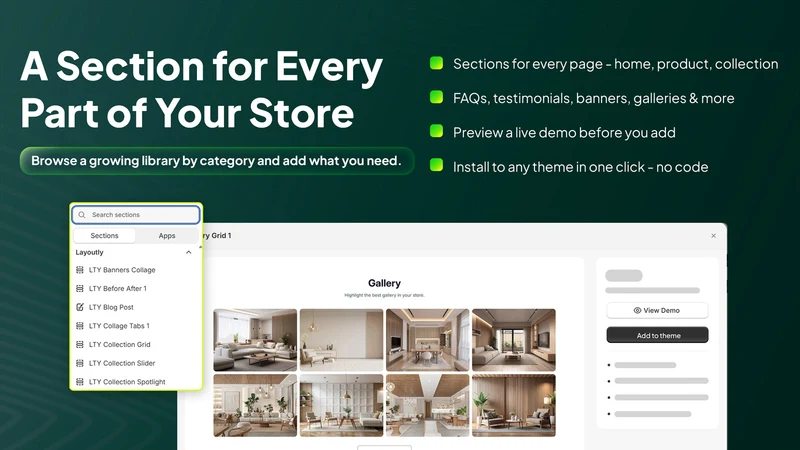 Layoutly: Theme Sections