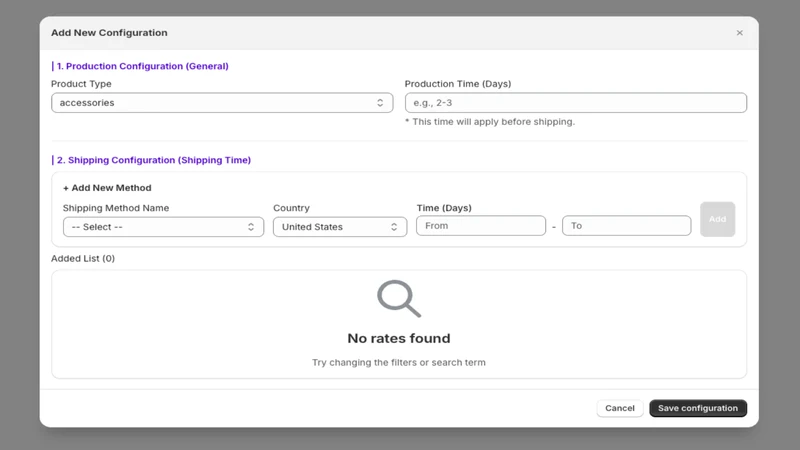 Ariva: Estimated Delivery Time