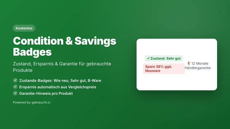 Condition & Savings Badges