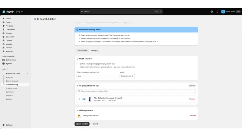 Warp AI Search & Filter