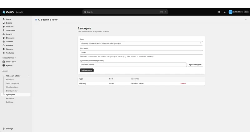 Warp AI Search & Filter