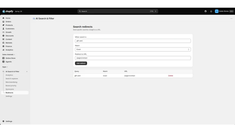 Warp AI Search & Filter