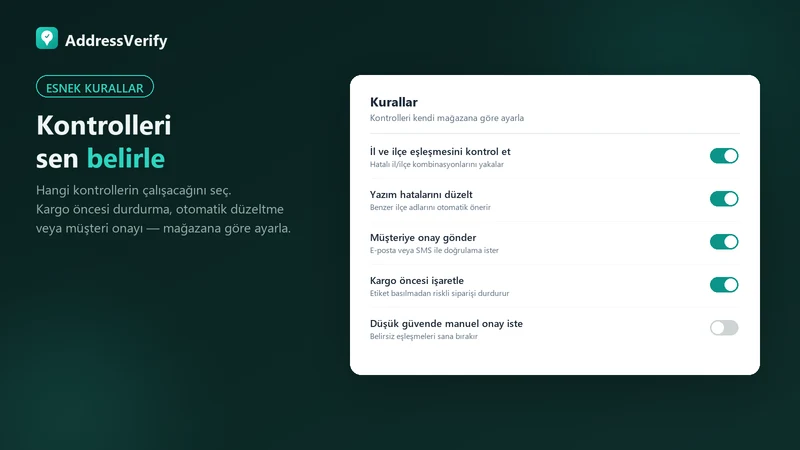 Kargo Adres Doğrulama Türkiye