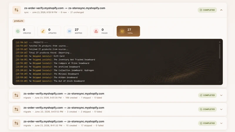 ZS Store Sync